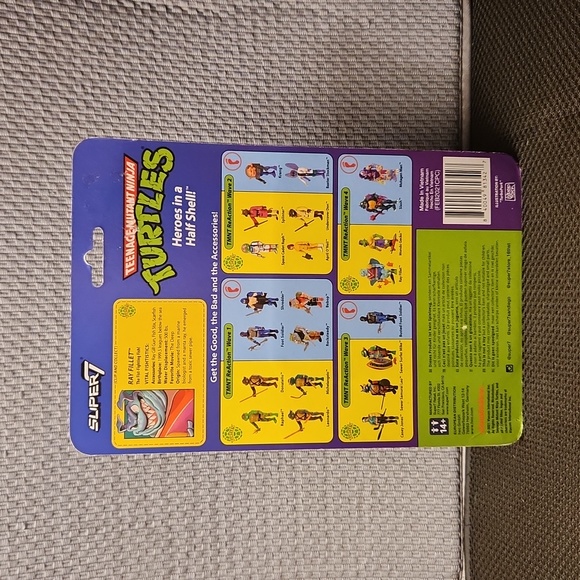 Super7 Reaction Teenage Mutant Ninja Turtles Ray Filet figure - Picture 2 of 3